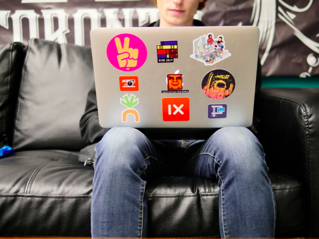 student on laptop